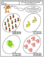 okul öncesi çocuklar için sayı kavramı ile ilgili çalışma sayfaları